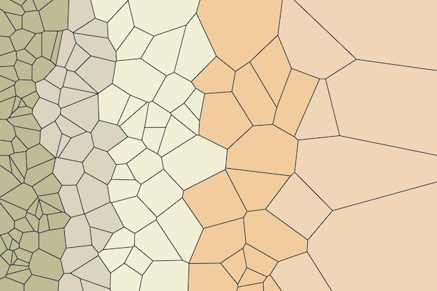 Diseño de fondo de mosaico geométrico de diagrama de voronoi de gradiente plano