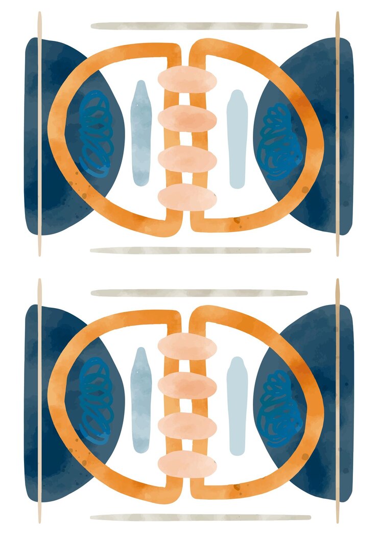 Vector diseño de fondo de múltiples formas basado en acuarela