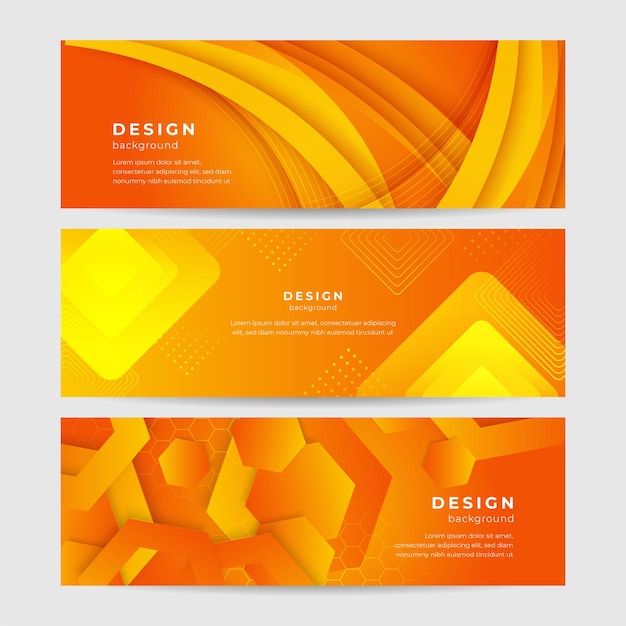 Diseño de fondo naranja minimalista moderno Ilustración vectorial de banner naranja abstracto Diseño gráfico abstracto de vector naranja amarillo Plantilla de fondo de patrón de banner