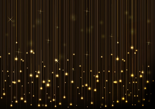 Vector diseño de fondo de navidad con cortina de luces brillantes