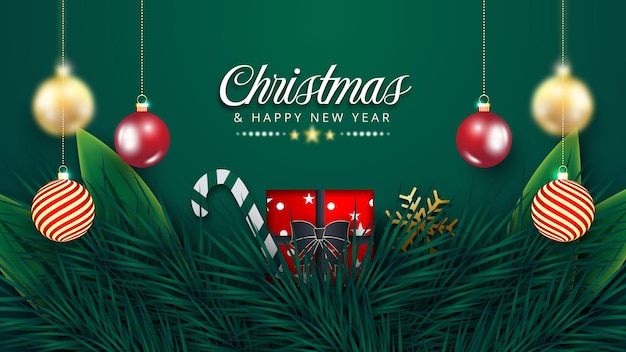 Diseño de fondo de Navidad realista