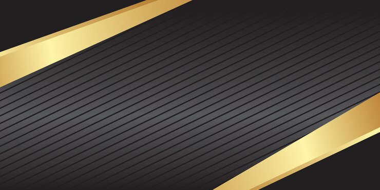diseño de fondo negro y dorado de lujo