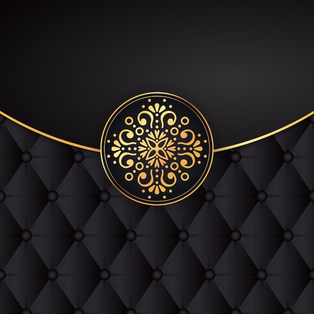 Diseño de fondo negro dorado