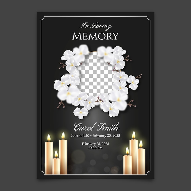 Vector diseño de fondo de obituario