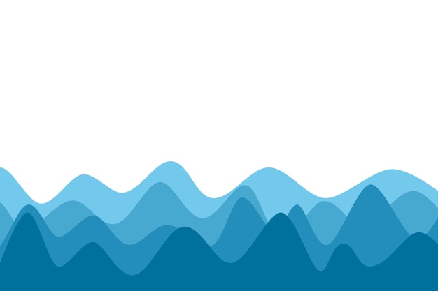 El diseño de fondo de las olas azules del océano