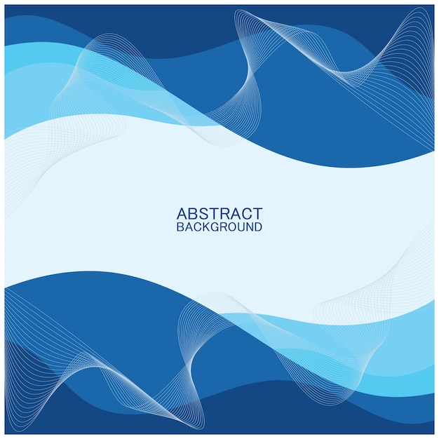Diseño de fondo de olas de playa abstracto con combinación de vectores azules diseño de concepto para portada de libro