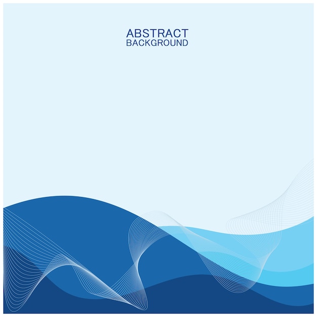 Diseño de fondo de olas de playa abstracto con combinación de vectores azules diseño de concepto para portada de libro