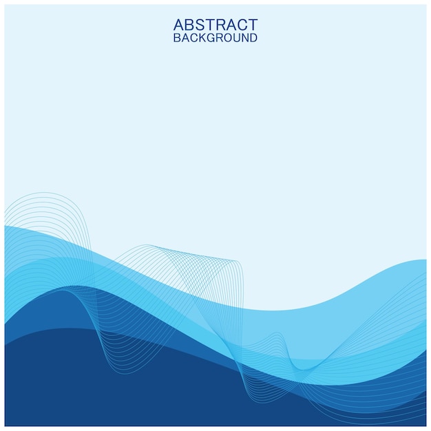 Diseño de fondo de olas de playa abstracto con combinación de vectores azules diseño de concepto para portada de libro