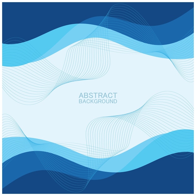Diseño de fondo de olas de playa abstracto con combinación de vectores azules diseño de concepto para portada de libro