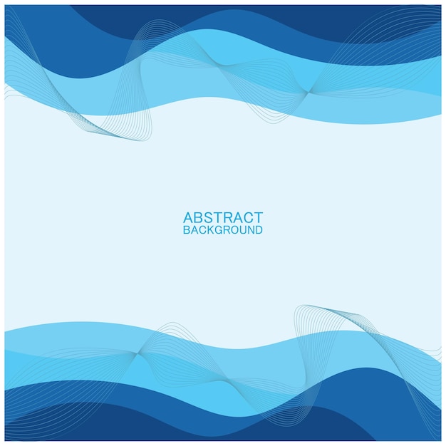 Diseño de fondo de olas de playa abstracto con combinación de vectores azules diseño conceptual para portada de libro papel tapiz piscina lago marino