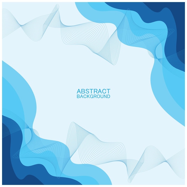 Diseño de fondo de olas de playa abstracto con combinación de vectores azules diseño conceptual para portada de libro papel tapiz piscina lago marino