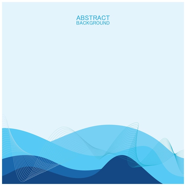 Diseño de fondo de olas de playa abstracto con combinación de vectores azules diseño conceptual para portada de libro papel tapiz piscina lago marino