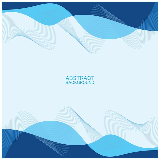 Diseño de fondo de olas de playa abstracto con concepto de combinación de vectores azules para papel tapiz de portada de libro