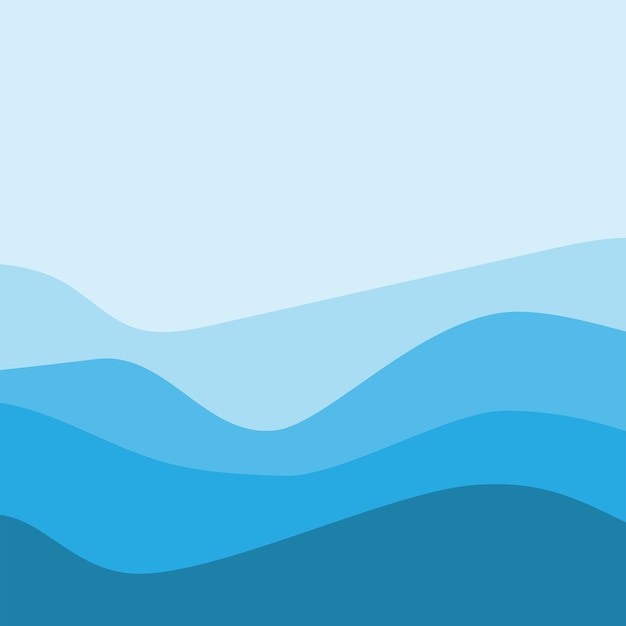 Diseño Fondo Onda Agua Plantilla Papel Pintado Océano Azul Vector Abstracto