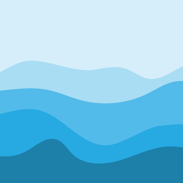 Diseño Fondo Onda Agua Plantilla Papel Pintado Océano Azul Vector Abstracto