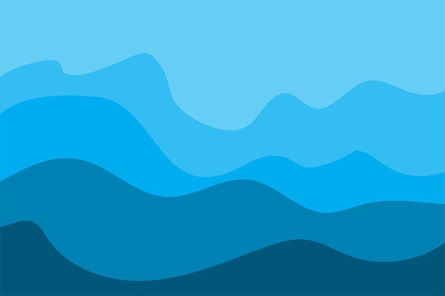 Diseño Fondo Onda Agua Plantilla Papel Pintado Océano Azul Vector Abstracto