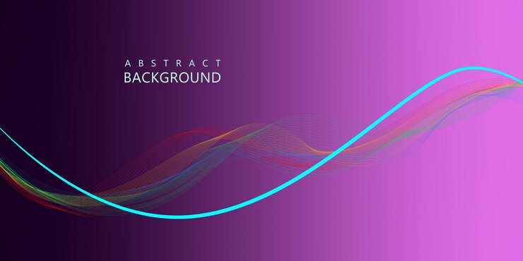 Diseño de fondo de onda de línea abstracta