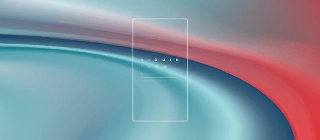 Diseño de fondo de onda roja y verde líquida abstracta