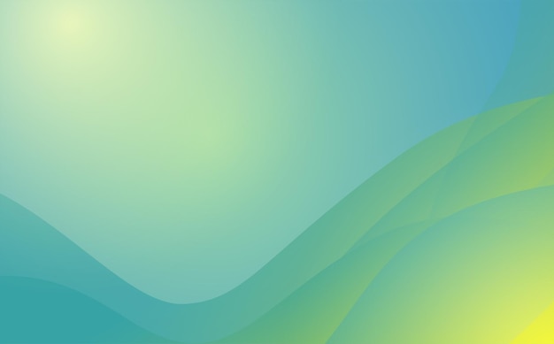 Diseño de fondo de onda suave verde abstracto