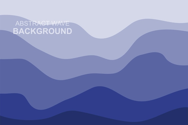 Diseño de fondo de ondas de agua Vector abstracto Templata de papel tapiz azul del océano