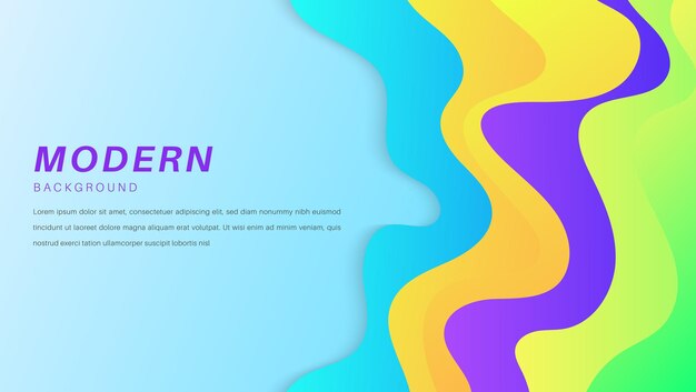 Diseño De Fondo De Ondas Degradadas Coloridas Abstractas Modernas