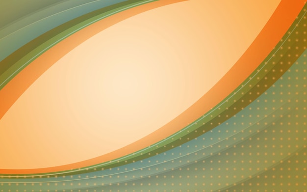 Diseño de fondo ondulado abstractamente naranja y verde Eps 10
