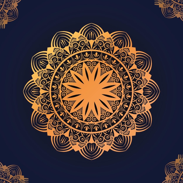 Diseño de fondo ornamental mandala arabesque premium