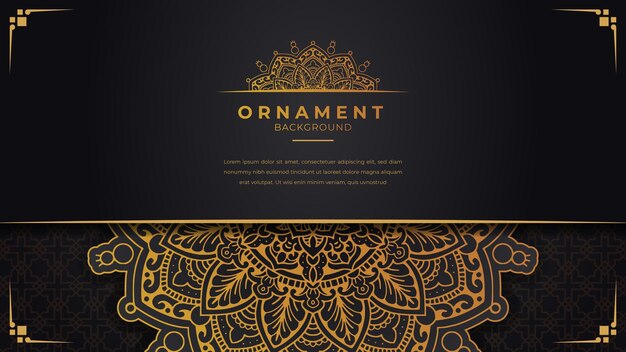 Vector diseño de fondo de ornamento islámico de mandala de lujo