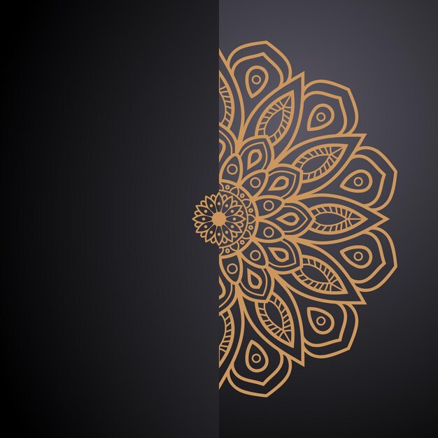 Diseño de fondo de ornamento de mandala de lujo