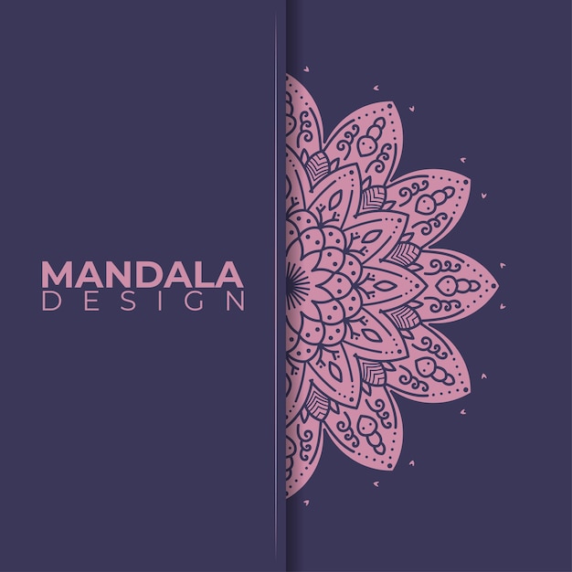 diseño de fondo de ornamento de mandala rosado
