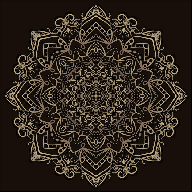 Diseño de fondo de ornamento o flor de Mandala.