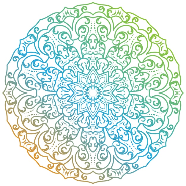 Diseño de fondo de ornamento o flor de Mandala.