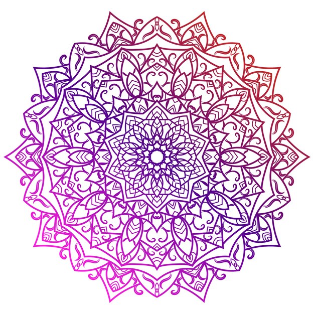 Diseño de fondo de ornamento o flor de Mandala.