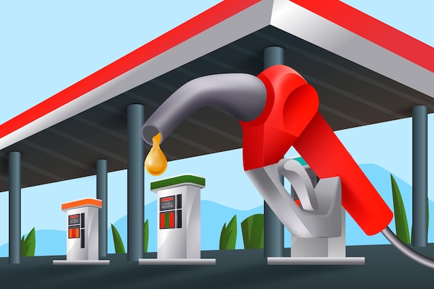 Diseño de fondo de la pancarta de combustible en gradiente