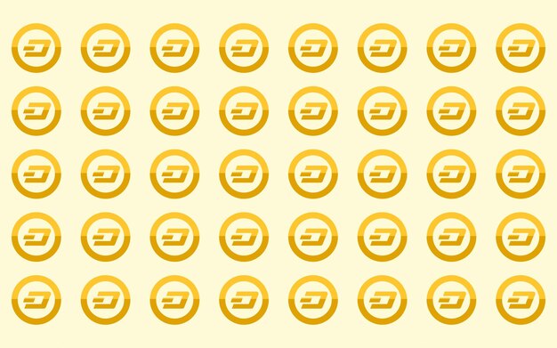 Diseño de fondo de patrón abstracto de tema criptográfico de moneda Dash