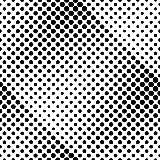 Diseño de fondo con patrón de círculo monocromático gráfico vectorial abstracto