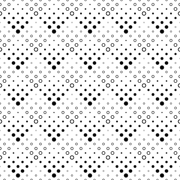 Diseño de fondo de patrón de círculo transparente monocromo abstracto