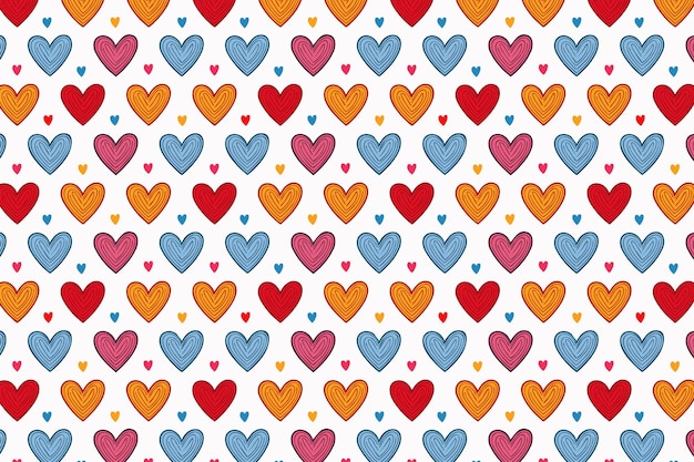 Diseño de fondo de patrón de corazón geométrico abstracto