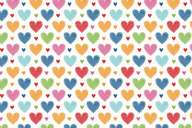 Diseño de fondo de patrón de corazón geométrico abstracto