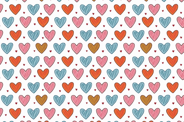 Diseño de fondo de patrón de corazón geométrico abstracto