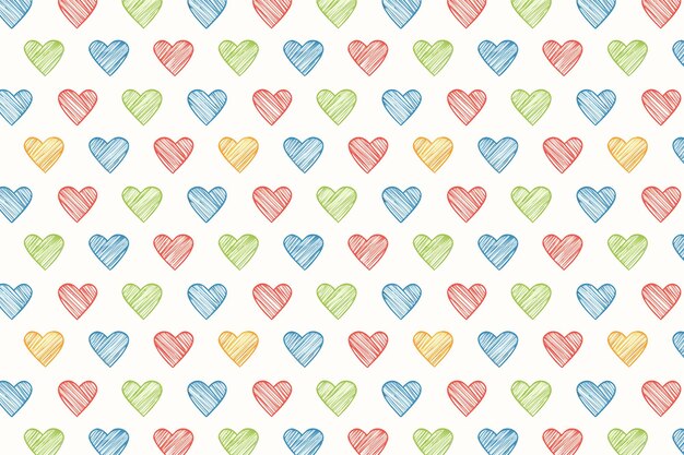 Diseño de fondo de patrón de corazón geométrico abstracto