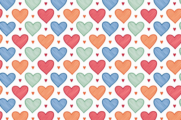 Diseño de fondo de patrón de corazón geométrico abstracto