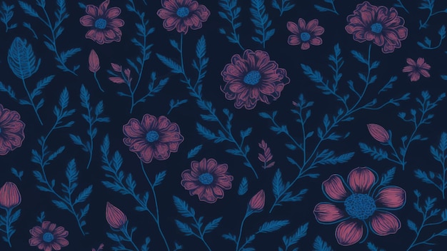 Diseño de fondo con patrón floral