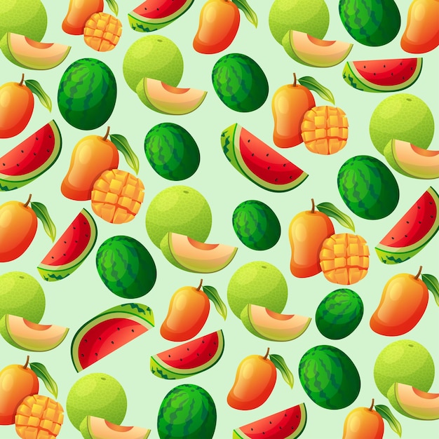 Diseño de fondo con patrón de fruta