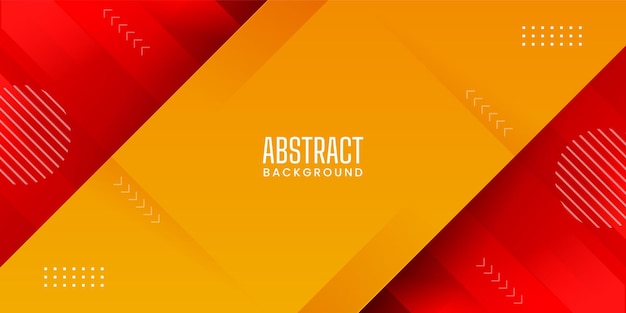 Diseño de fondo de patrón geométrico abstracto con rojo y amarillo para usar en folleto de cartel de banner