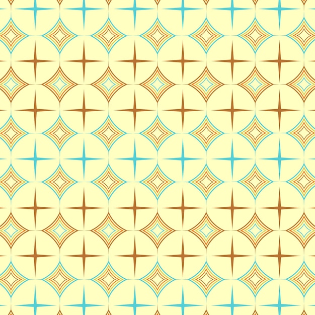 Diseño de fondo de patrón geométrico sin costura de estilo retro