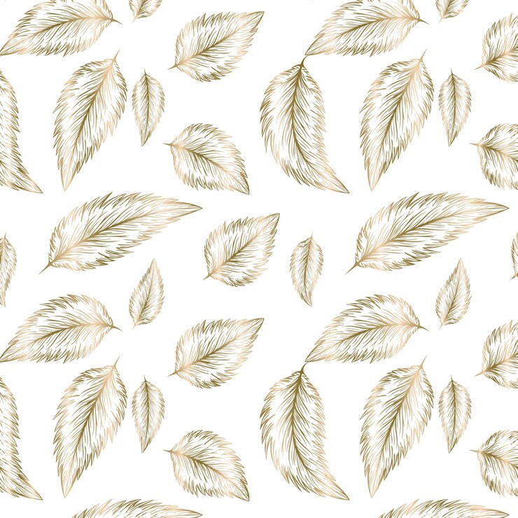 Vector diseño de fondo con patrón de hoja dorada