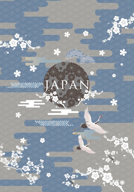 Diseño de fondo de patrón japonés moderno