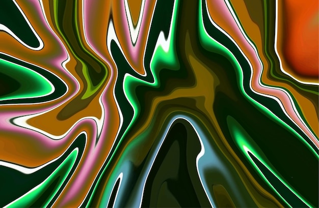 Diseño de fondo de patrón líquido brillante abstracto