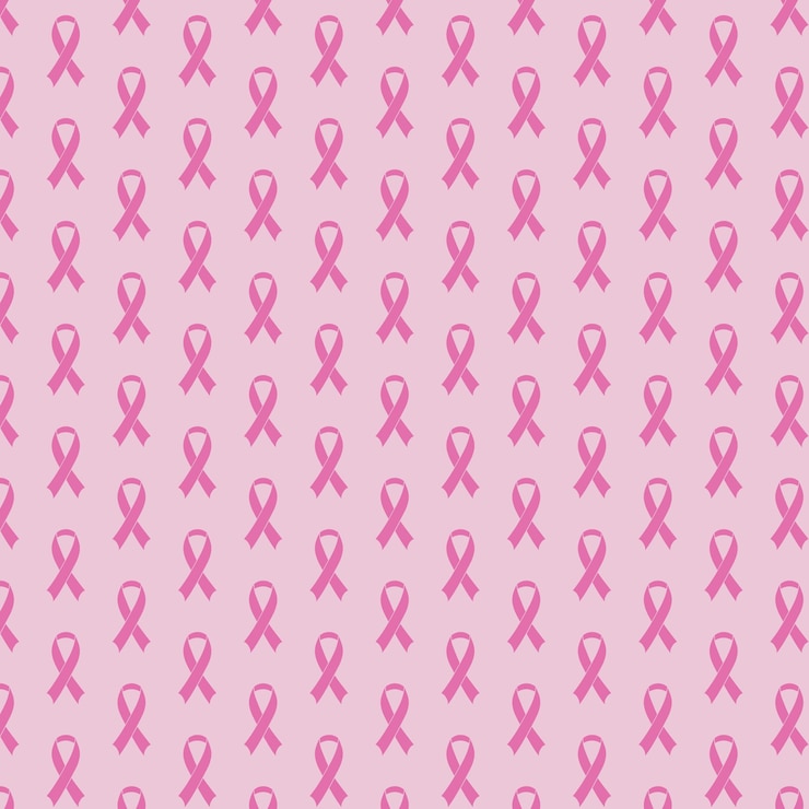 Diseño de fondo del patrón del mes mundial de concientización sobre el cáncer de mama Patrón de cinta sin costuras